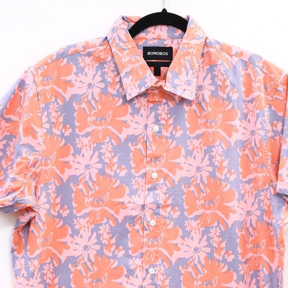 Bonobos Stretch Riviera Short Sleeve Men's Shirt Buttodown Slim Fit M New 283273 - Picture 9 of 9